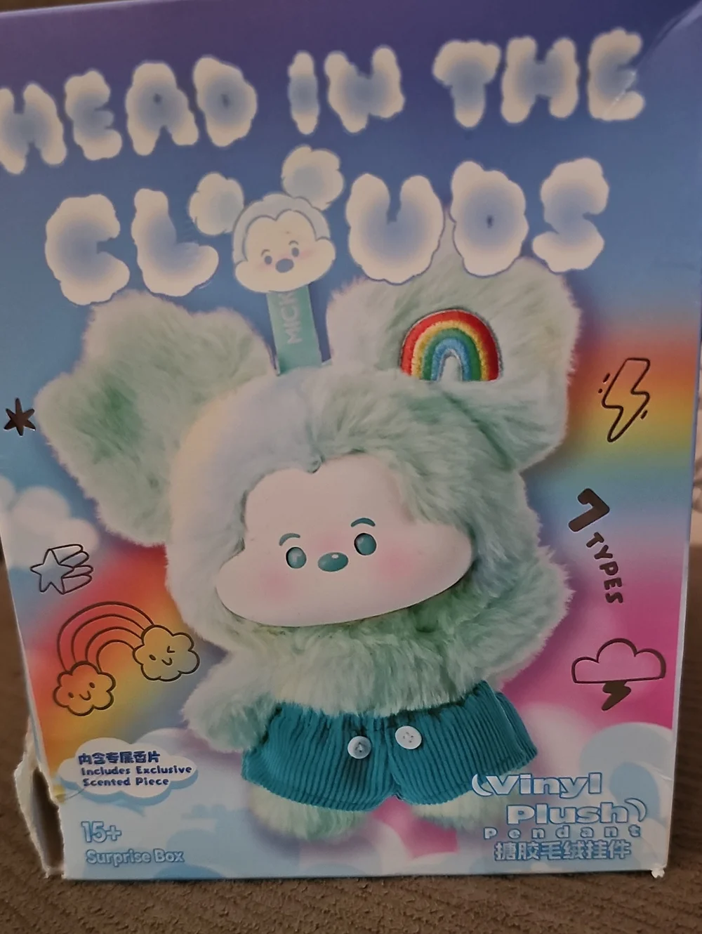 Miniso Head in the Clouds Mickey Plush Toy Pendant (Red)